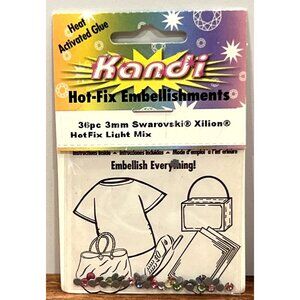Kandi Hot-Fix Embellishments 3mm Swarovski Xilion pre-glued 18310